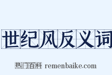 世纪风反义词是什么意思的图片